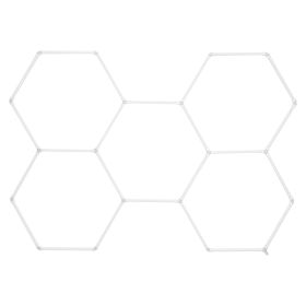 Hexagon Garage Lights, 26400LM, 6500K 5 Grid Systems Honeycomb Hexagonal Garage LED Lights