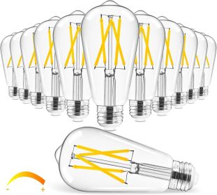 Vintage LED Edison Bulb Dimmable, 6W Equivalent 60W, 3000k Soft White, E26 Base Led Light Bulbs, 700LM, UL Listed, High CRI 95+ Eye Protection