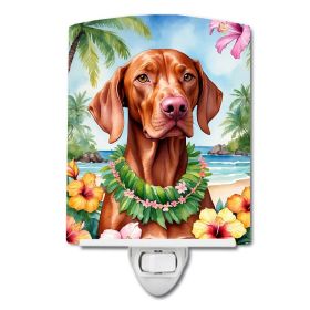 NEW Vizsla Luau Ceramic Night Light Compact, UL-Certified, Ideal for Bedroom, Bathroom, Nursery, Hallway, Kitchen, 6x4x3, Multicolor