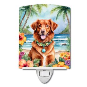 NEW Nova Scotia Duck Tolling Retriever Luau Ceramic Night Light Compact, UL-Certified, Ideal for Bedroom, Bathroom, Nursery, Hallway, Kitchen, 6x